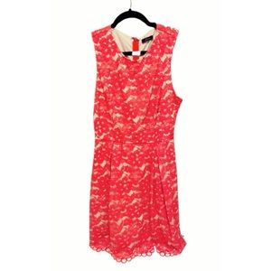 Coral lace dress